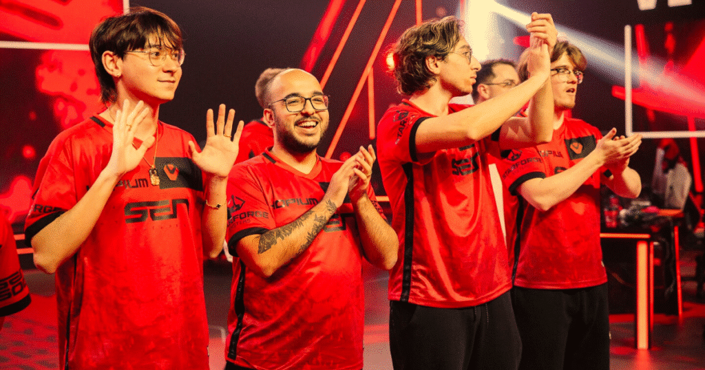 Sentinels showcasing aggressive gameplay and mechanical precision in Valorant and Apex Legends.