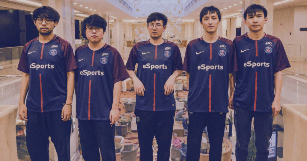 PSG.LGD demonstrating exceptional coordination in Dota 2 competitions.