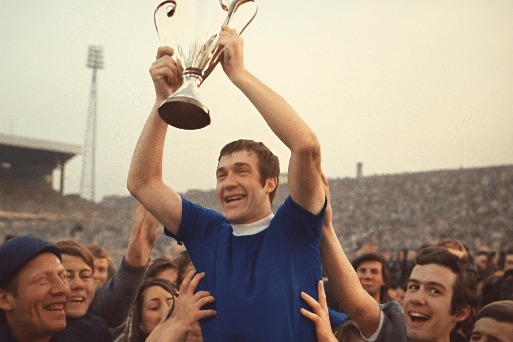 A historic moment from Rangers' 1972 UEFA Cup Winners’ Cup victory, one of the club’s most iconic European triumphs.